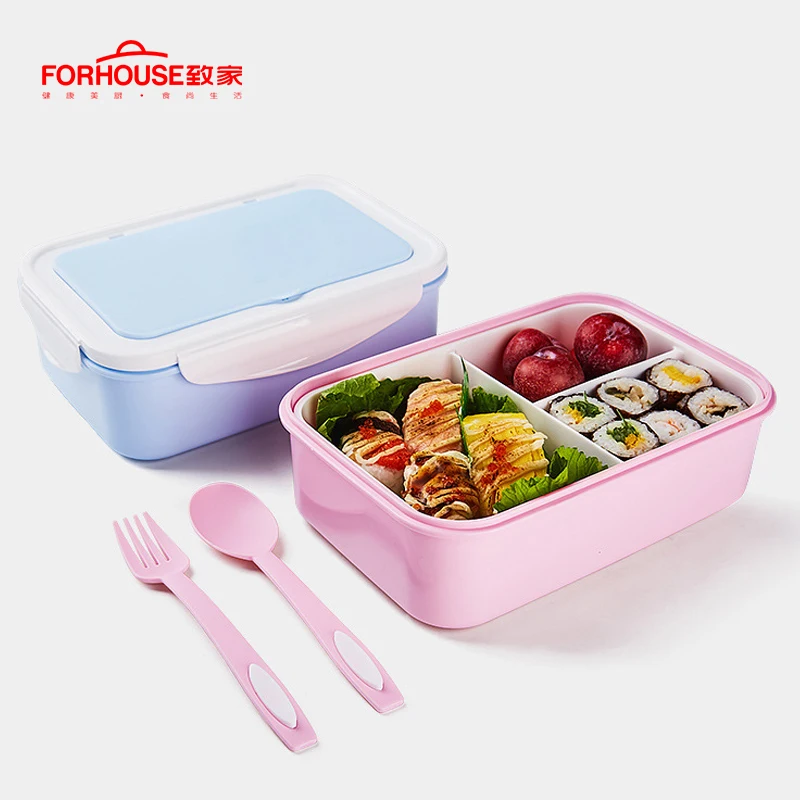 1400 мл японский контейнер для хранения еды Bento с ложками палочки для еды для детей