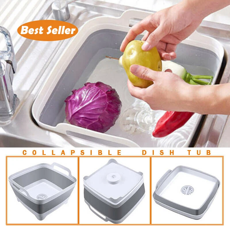 

Foldable Cutting Chopping / Board Collapsible Colander Vegetable Fruit Washing Basket Bowl Kitchen Organizer Tool Multi-function