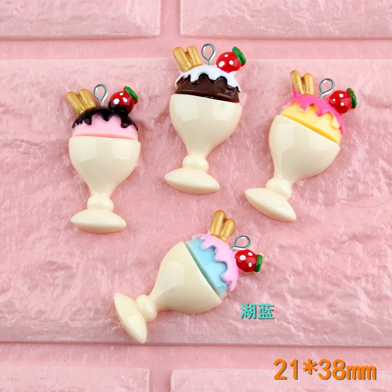 10 шт. 21*38 мм DIY из смолы для напитков мороженого шармы кабошоны украшения материал