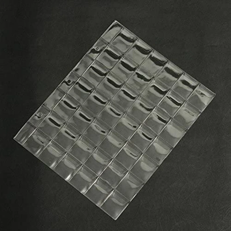 

10 PCS 42 Pockets Clear Coin Holders Folder Sheets Storage Cash Money Collection Album Creative PVC Albums Collecting