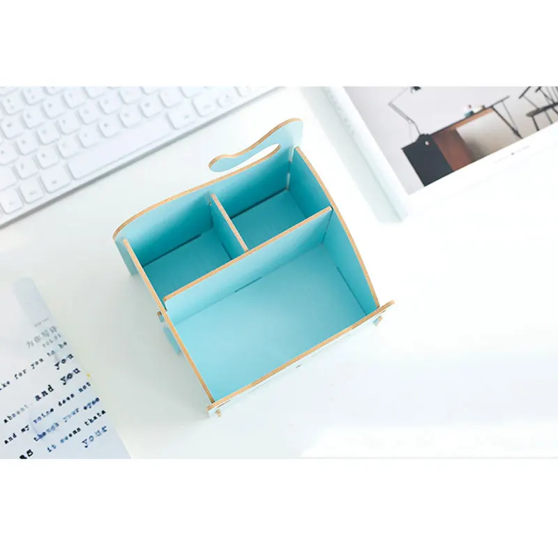 Милый деревянный держатель для ручек Kawaii офисный школьный чехол хранения