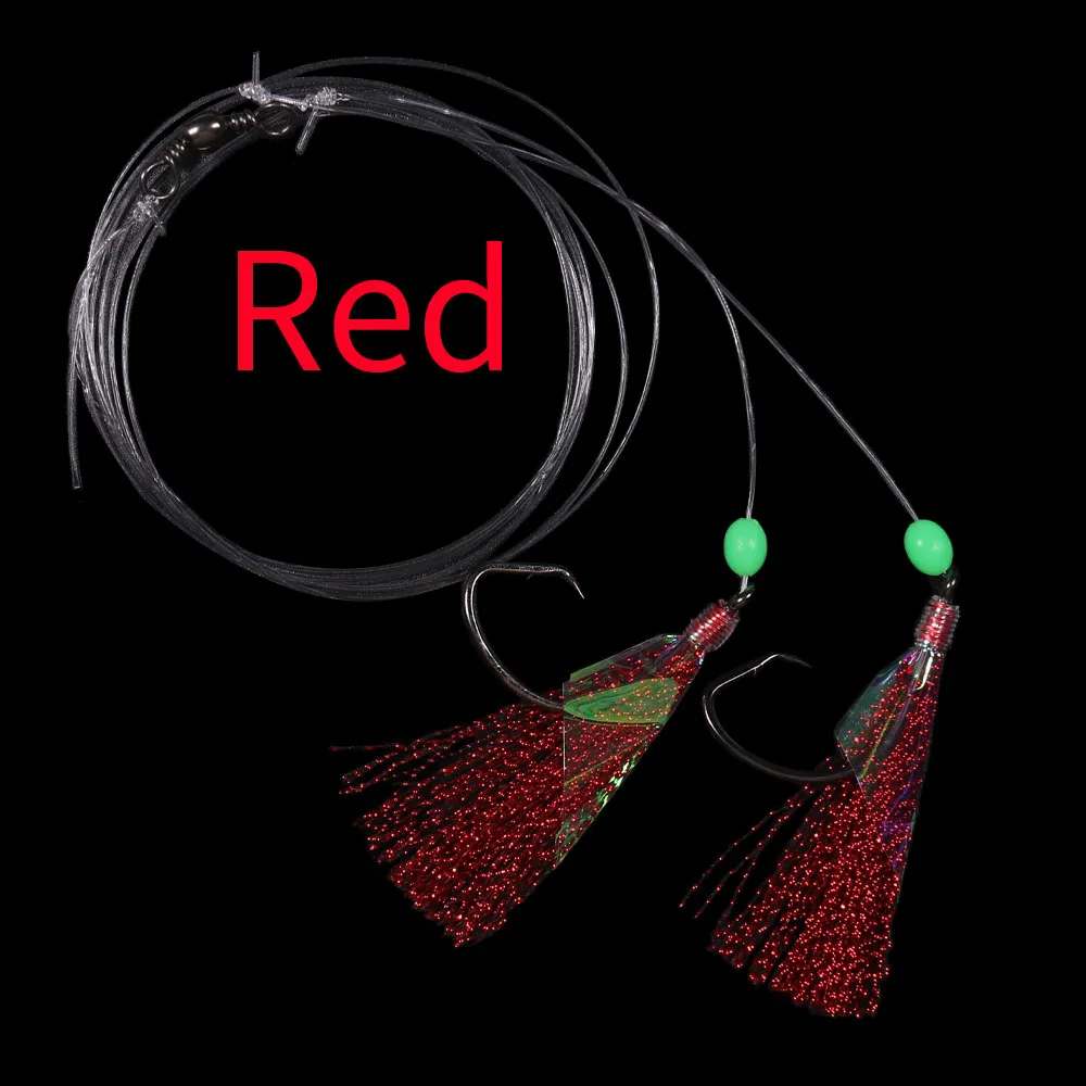 ICERIO 5 мешков вспышка Ранги Сабики с 2 крючками рыболовные снасти для морской