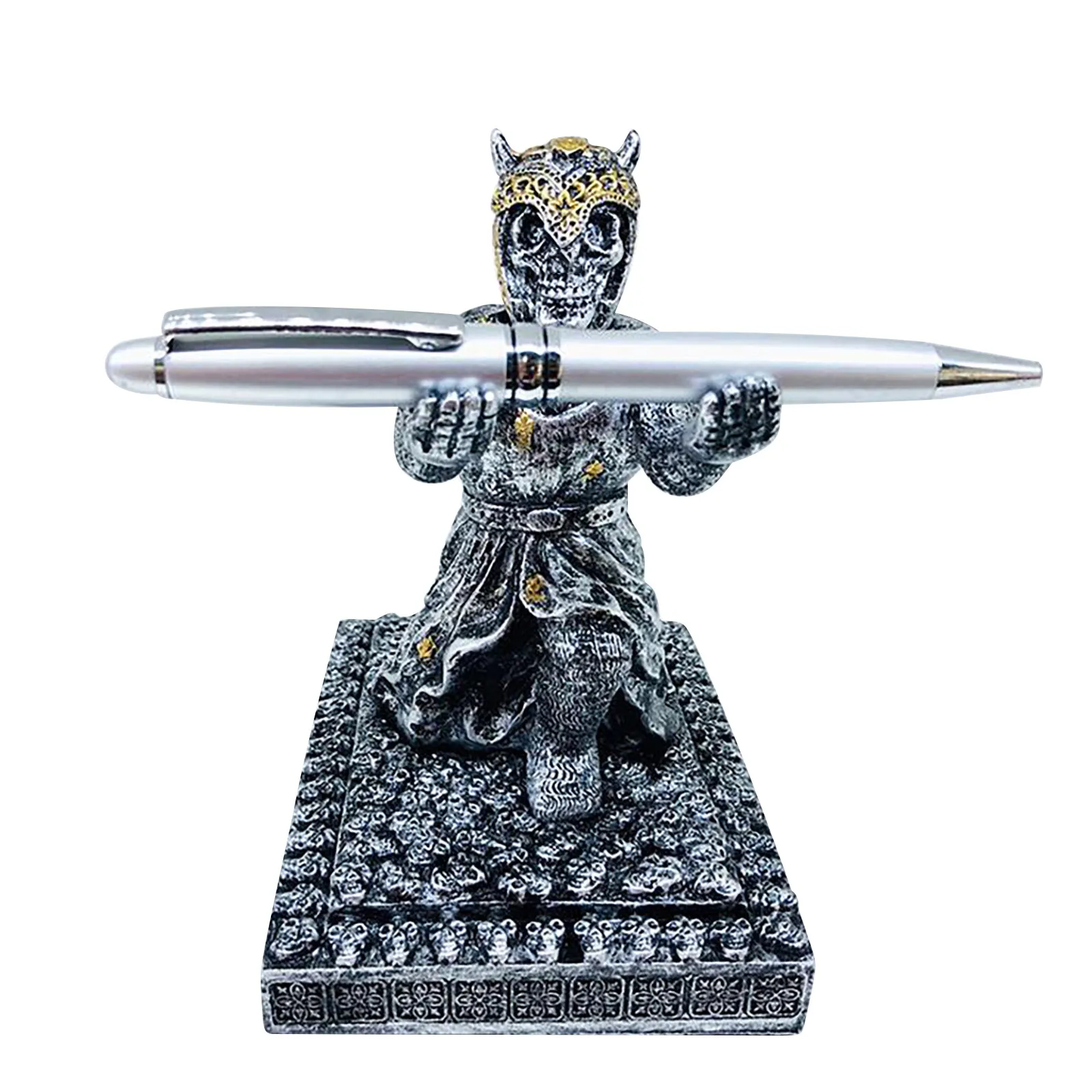 

Ручка в виде черепа, держатель для хранения, каркас, ручка, чашка, канцелярский органайзер для дома, офиса, школы, настольные украшения