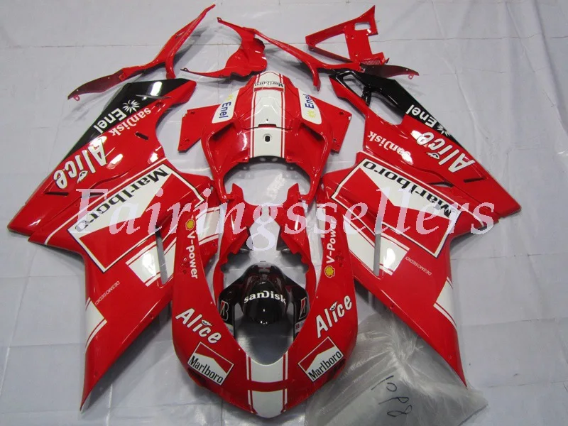 НОВЫЕ комплекты обтекателей для кузова из АБС-пластика подходят Ducati 1098 848 1198 2007 08