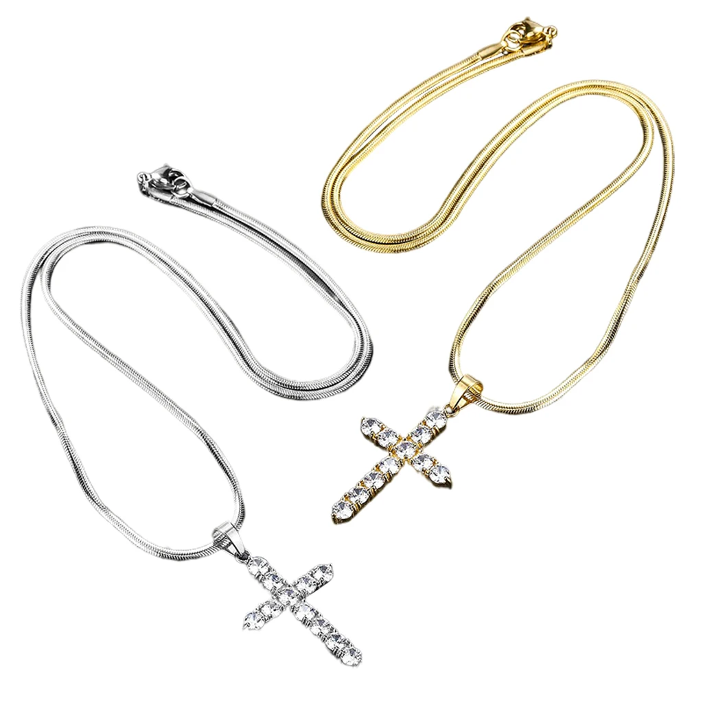 

Цепочка с подвеской-крестом из нержавеющей стали, длина 19,68 дюйма