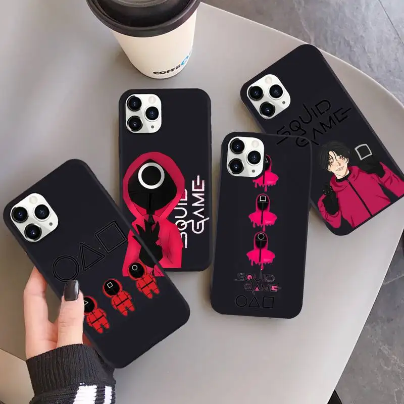 

Squid Game Phone Case for iPhone 13 12 11 mini pro XS MAX 8 7 6 6S Plus X SE 2020 XR