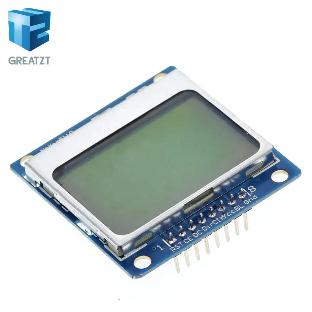 1 шт. высокое качество 84*48 84x48 ЖК дисплей модуль с белой подсветкой Адаптер платы