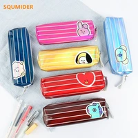 squmider laser color cute pencil case animal cartoons pen case school pencil cases gifts for kids stationery box storage bag pen