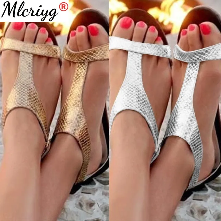 

Summer Shoes Woman Sandals 2021 Fashion Open Toe Beach Gladiator Sandals Women Rome Casual Flat Sandals Sapato Feminino Flats