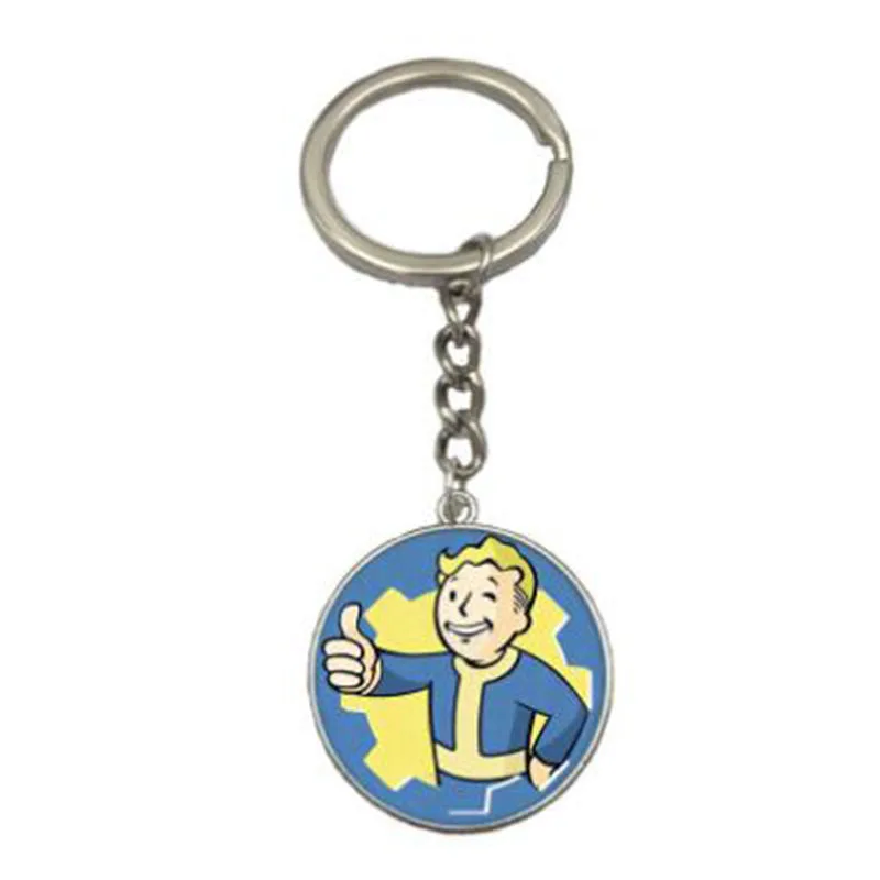 4 типа горячая игра Fallout 4/76 Shelter картина брелок цинковый сплав Серебряный цвет брелок ювелирный подарок для женщин и мужчин