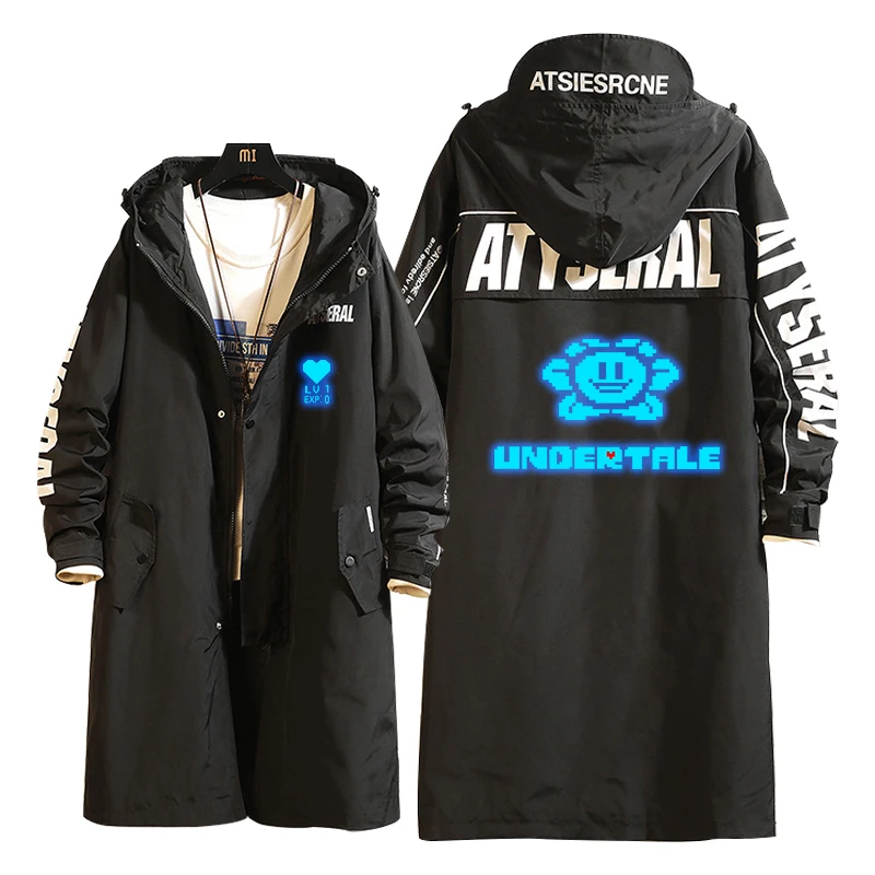 

Hooded Sweater Noctilucent Windbreaker Cosplay Undertale Unisex Overcoat Hot Fashion Popular Hoodie Zipper Trench Coat Holran