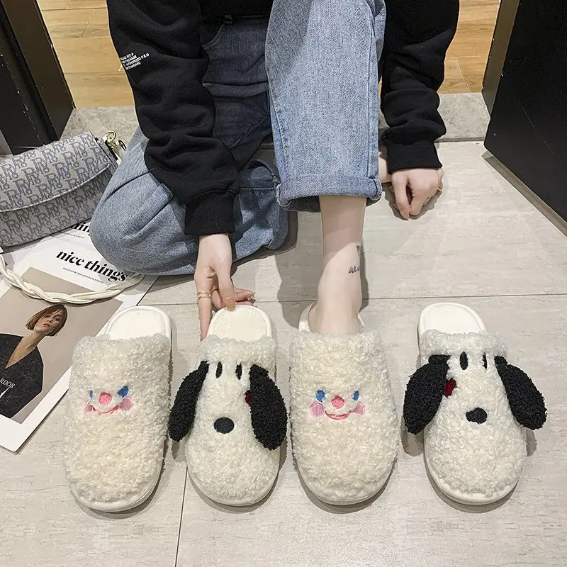 

Fall and winter ladies with color bow casual flat slippers 2198