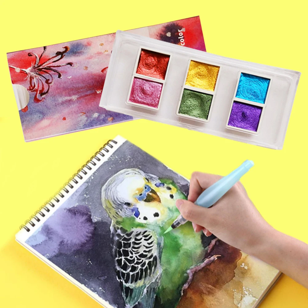 Рисунок твердый Пигмент Блеск Портативный Профессиональный студента художника