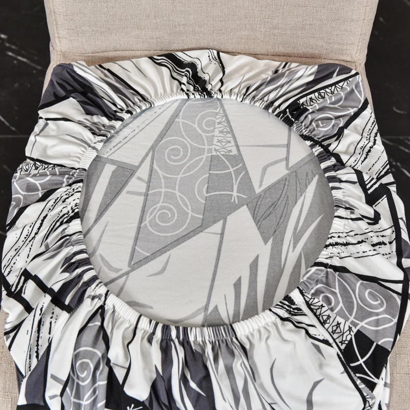 Съемный чехол для стула с рисунком мраморной сетки столовой | Дом и сад