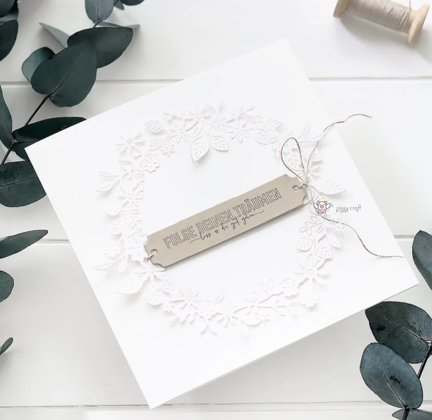 Новый цветочный лист круг венок металлические режущие штампы искусственная