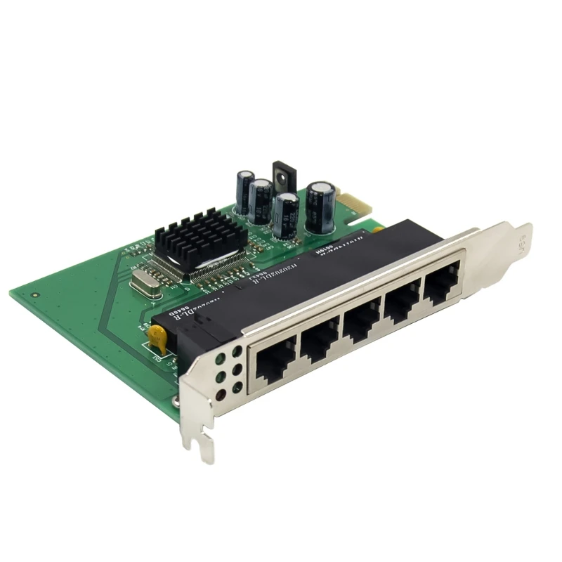 Фото Коммутационная плата PCIe Fast Ethernet 10/2022 Мбит/с Карта IC Plus IP175 5 портов сеть RJ45 новинка Коммутационная плата PCIe Fast Ethernet 10/2022 Мбит/с Карта IC Plus IP175 5 портов сеть RJ45 новинка