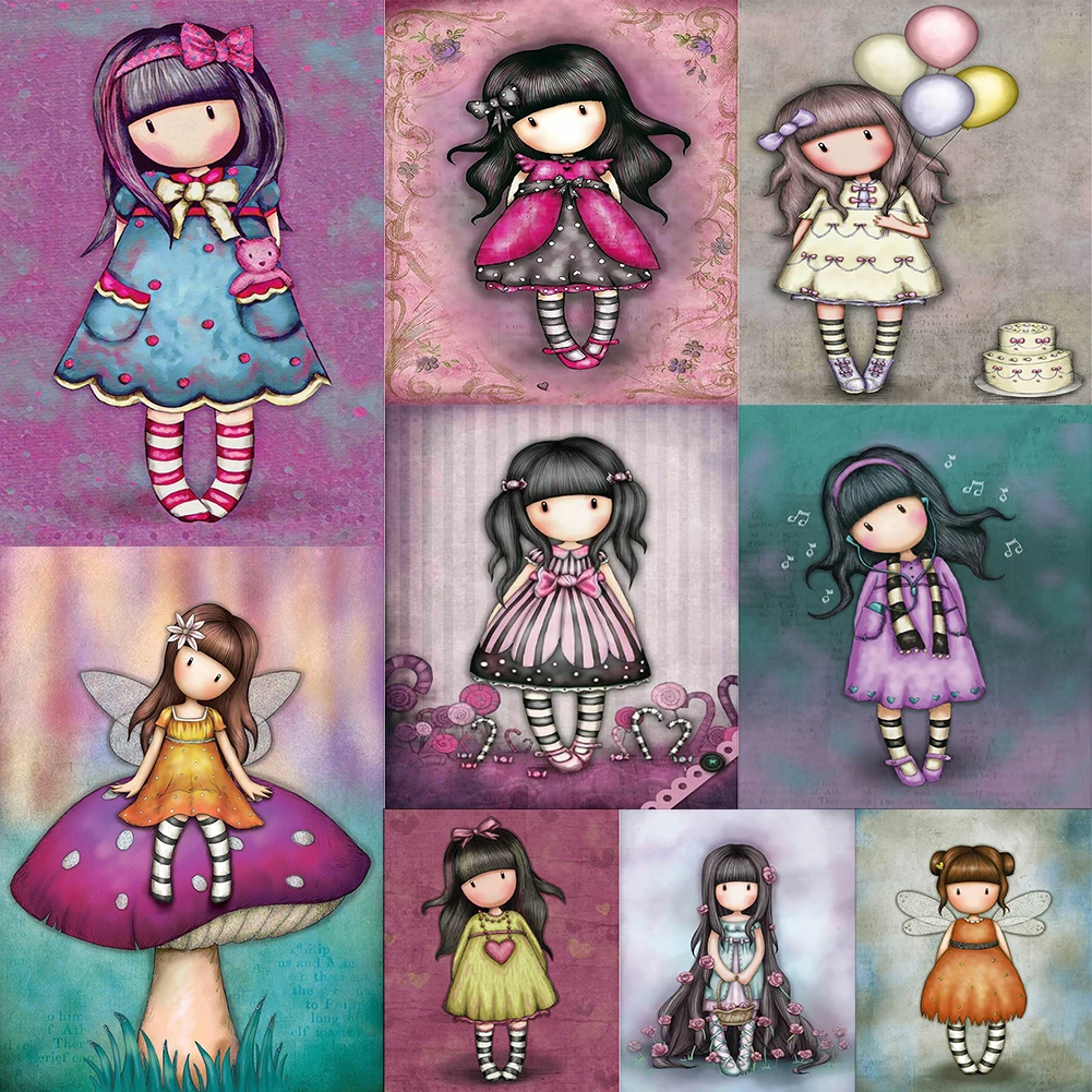 

Goliath Doll 5D DIY Round Full Drill Diamond Painting Mosaic Art Craft Beadwork Rhinestones Home Wall Decoration Gift