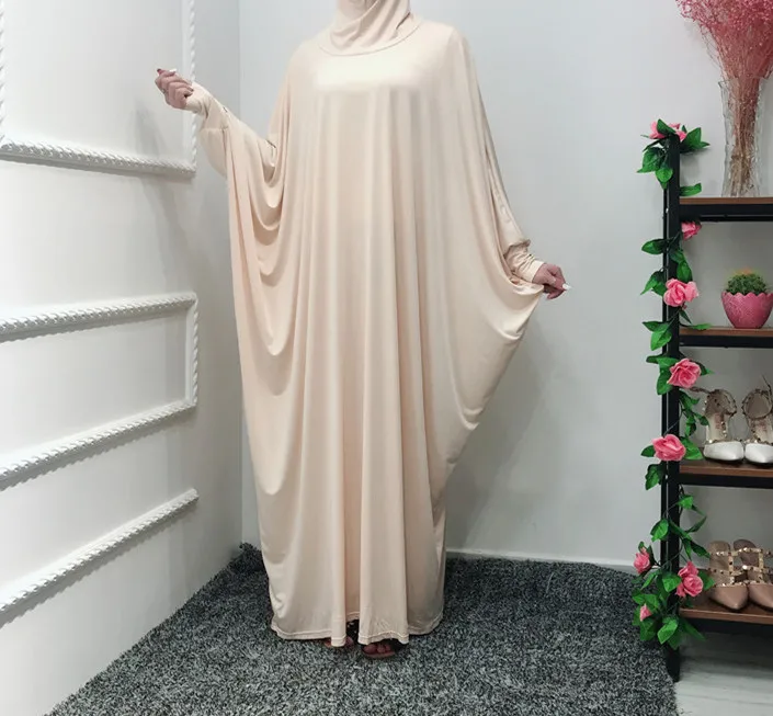 

Ramadan Eid Muslim Khimar Hijab Prayer Dress Bat Sleeve Abaya dubai Jilbab Abayas for women Islam Clothing Niqab Djellaba Burka
