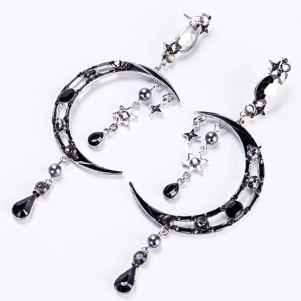 

Fashion Creative Star Moon Irregular Earrings Ladies Punk Classic Exaggerated Earrings Long Pendant Earrings