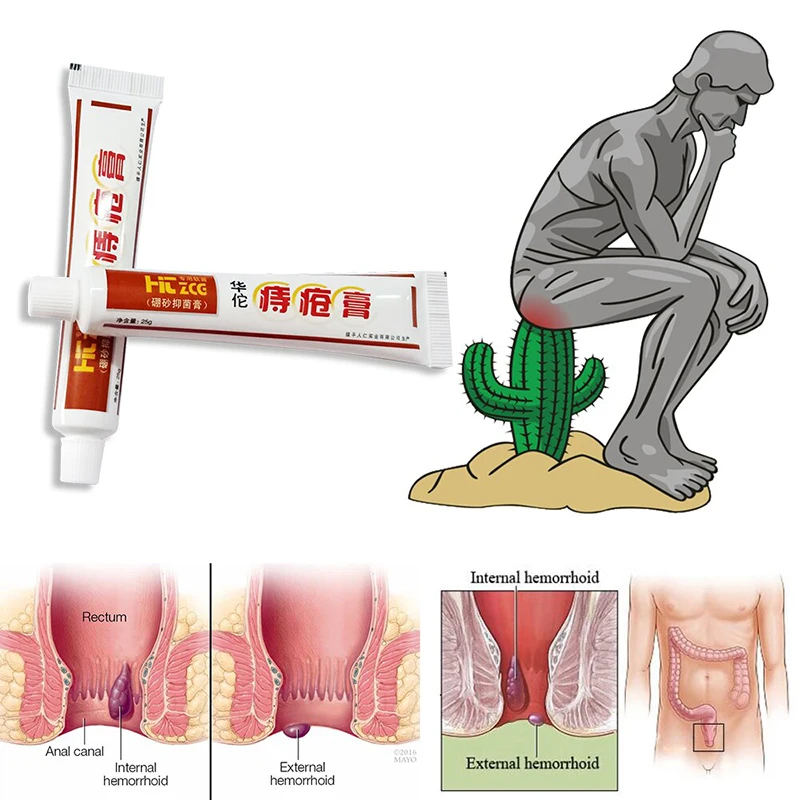 

25g Hua Tuo Hemorrhoids Ointment Plant Herbs Powerful Materials Hemorrhoids Cream HJL2019
