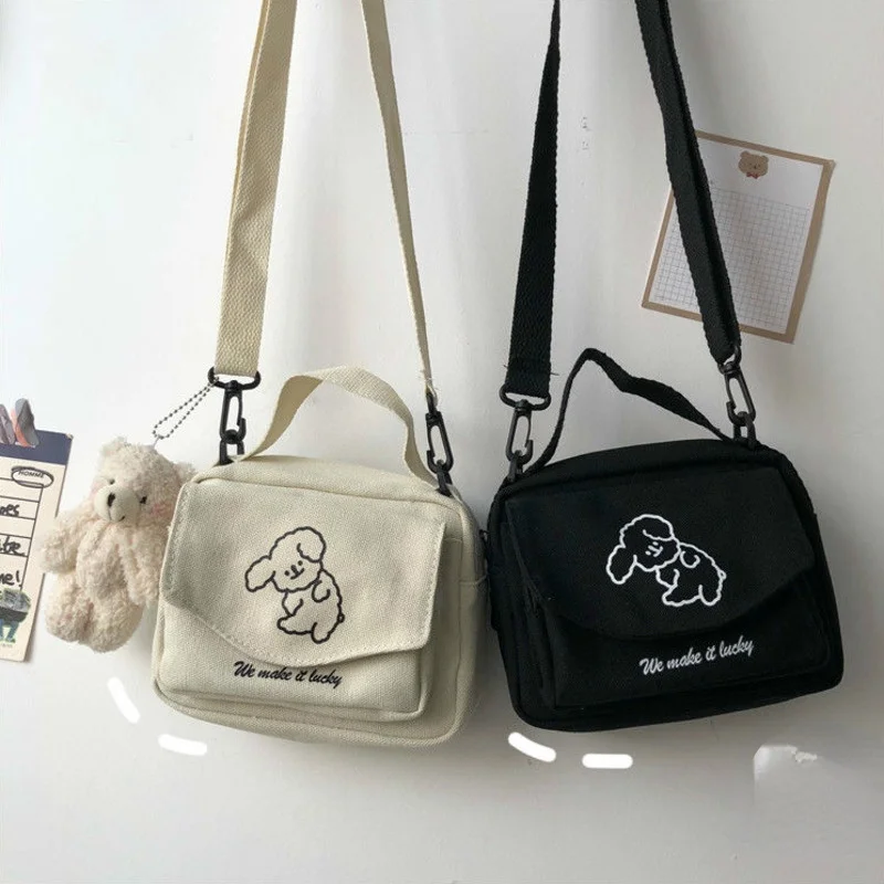 

New 2021Women's Messenger Bags Ladies Canvas Printed Cute Envelope Bag Lady Sweet Cartoon Student Shoulder Bag