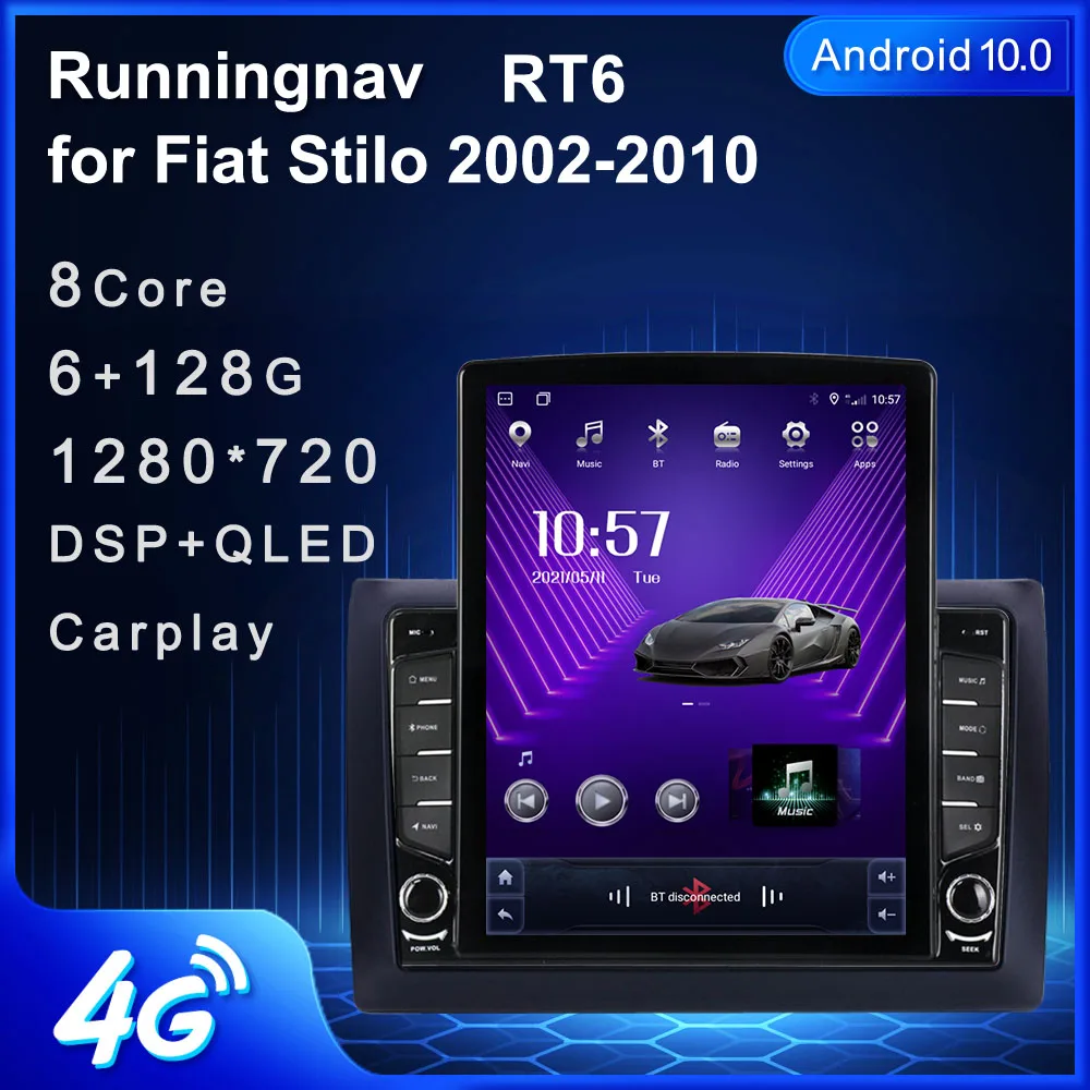 

9.7" Android 10.1 For Fiat Stilo 2002-2010 Tesla Type Car Radio Multimedia Video Player Navigation GPS RDS