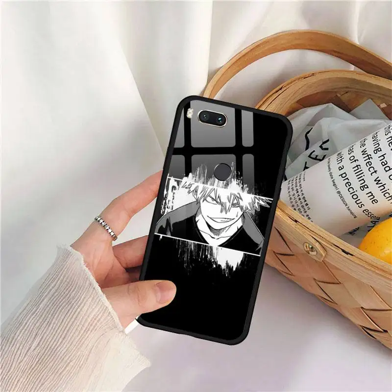 

Anime My Hero Boku Phone Case Tempered glass For xiaomi 6 8 lite se MIX2 2S Redmi 4X 5 6 6a note 4 5 6 7