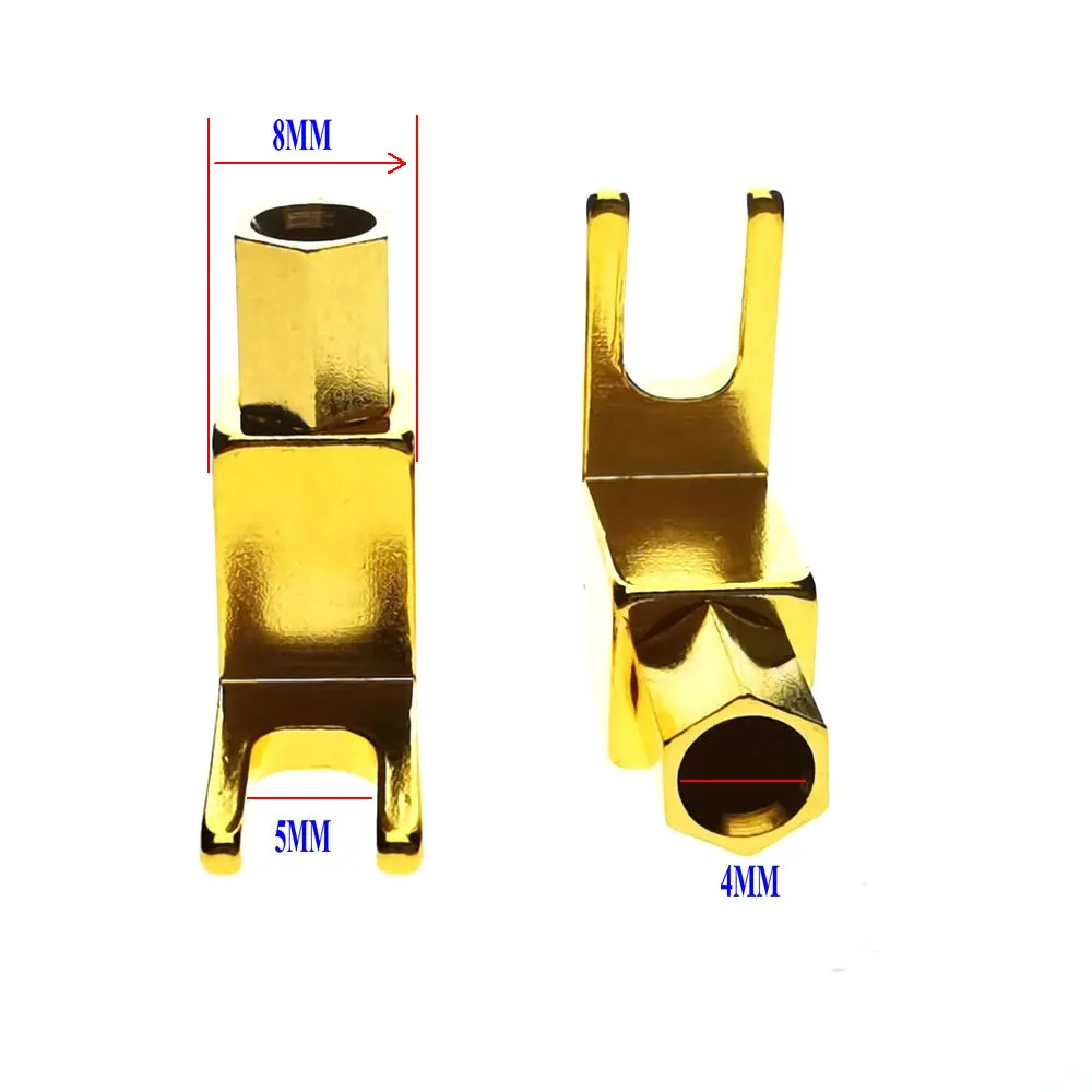 8 шт. новинка латунная вилка для динамика разъем 4 мм | Электронные компоненты и