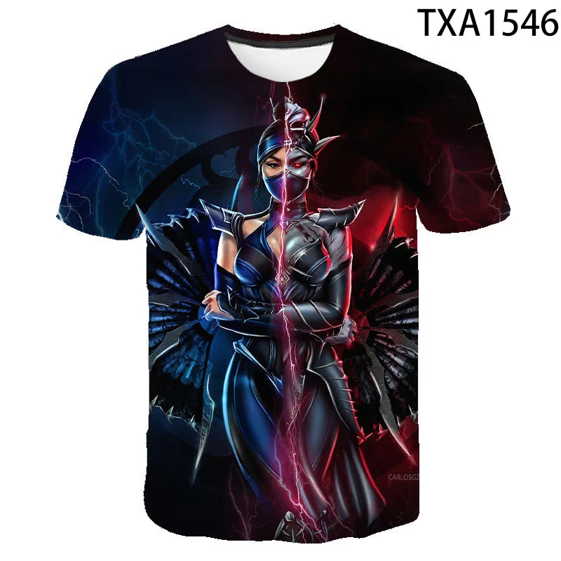 

2021 New Summer Shirt 3D Men's T-shirt Mortal Kombat MK Series Men's Women's Children's T-shirt Short Sleeve Game Fan Clothing