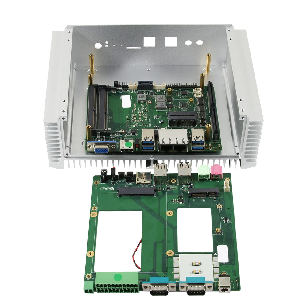 XCY X40G промышленный Мини ПК i5-8350U i7-7500U i5-7200U 2* RS232/422/485 2* LAN 8* USB HDMI VGA GPIO Wi-Fi 4 аппарат не привязан к оператору сотовой связи, Windows, Linux