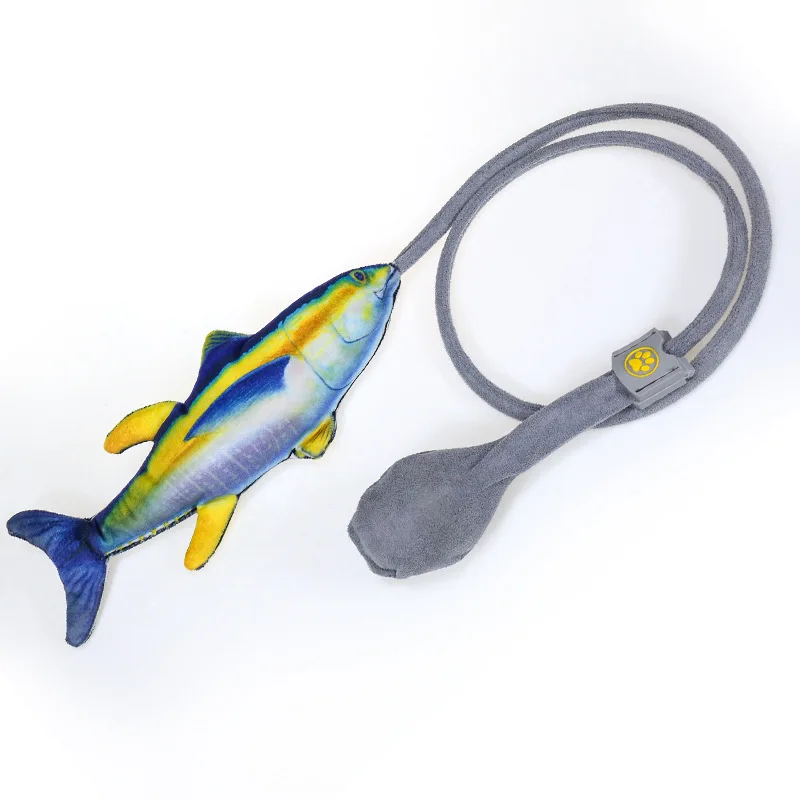 

New product pet cat electric toy simulation interactive swing bouncing plush floppy fish chew and bite supplies