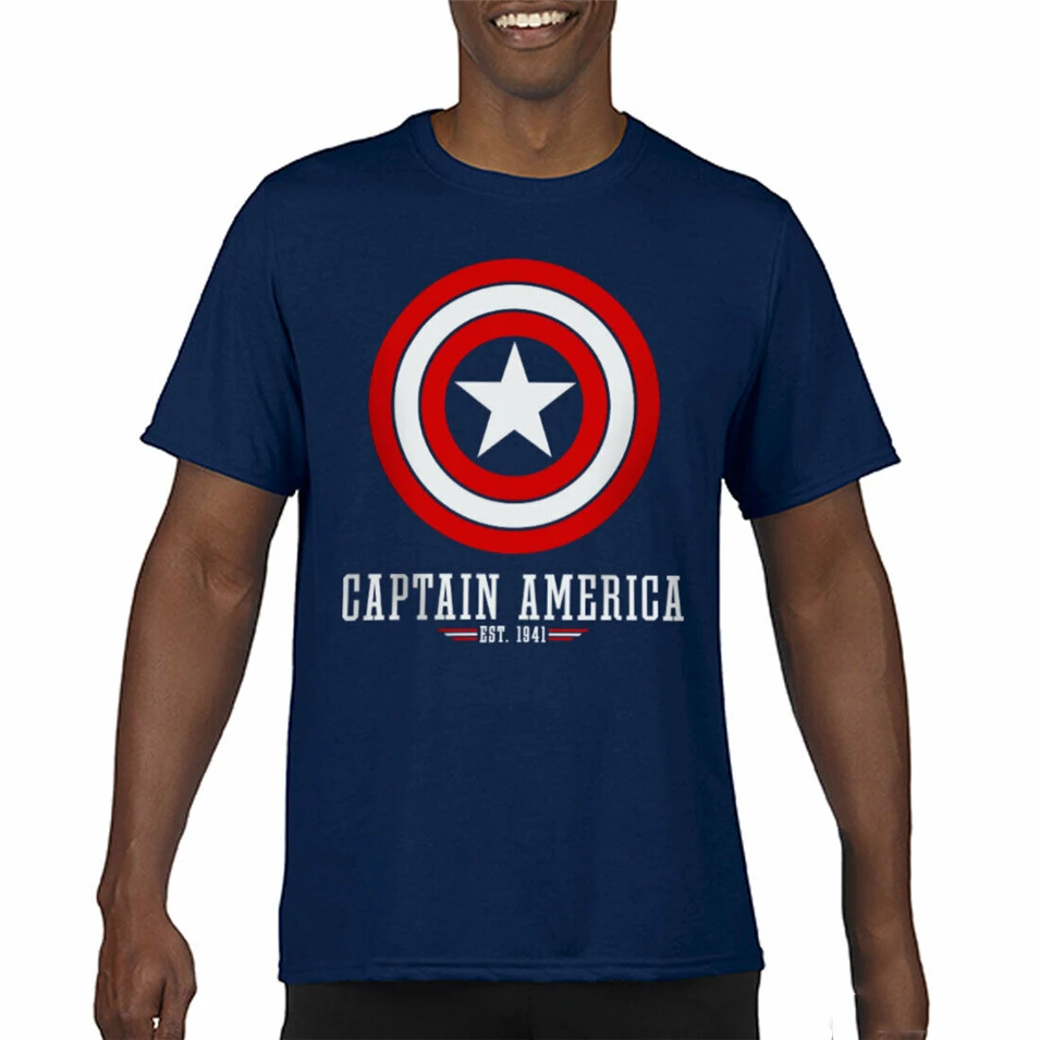 Лицензия официальный Капитан Америка Логотип Hombre Camiseta S Xxl Tallas специальные принт