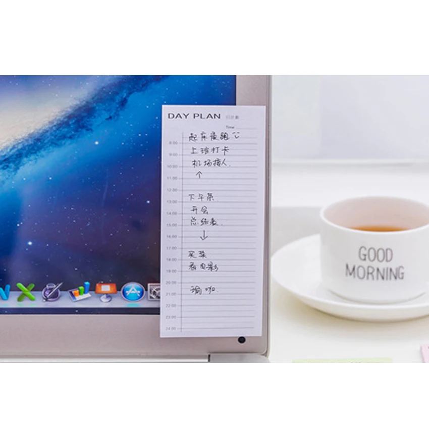 20Packs/lot Cute Day Week Month Plan Detailed List Memo Sticky Pad Notes students gift office school Stationery supplies |