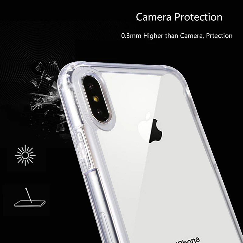 Прозрачные противоударные чехлы-бамперы карамельных цветов для iPhone 11 Pro Max XR XS X 10 8