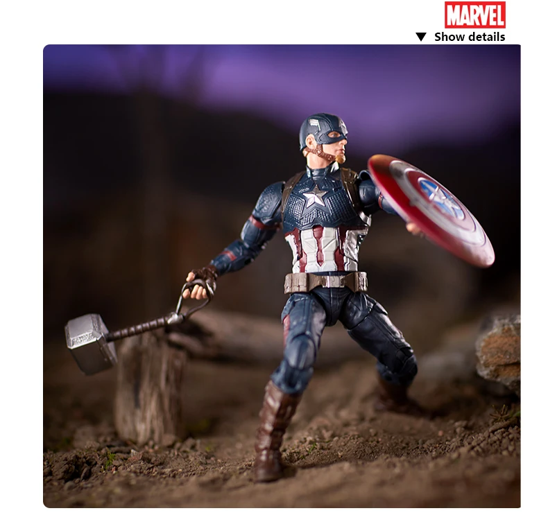 Hasbro Marvel легенды 6-дюймовый Капитан Америка Мощность и слава Эксклюзивный с мьельнир молотки Мстители, надежную защиту от повреждений, Hydra Arnim зола