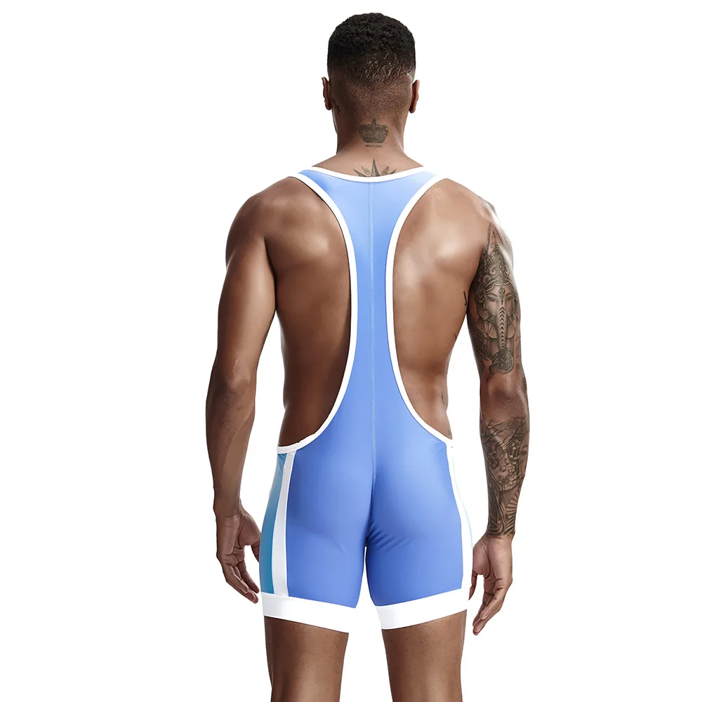 Tauwei Man Full Body Leotards Wrestling singlet Mens Body Building Swimsuit Gym Bodywear Man Tight Swimwear