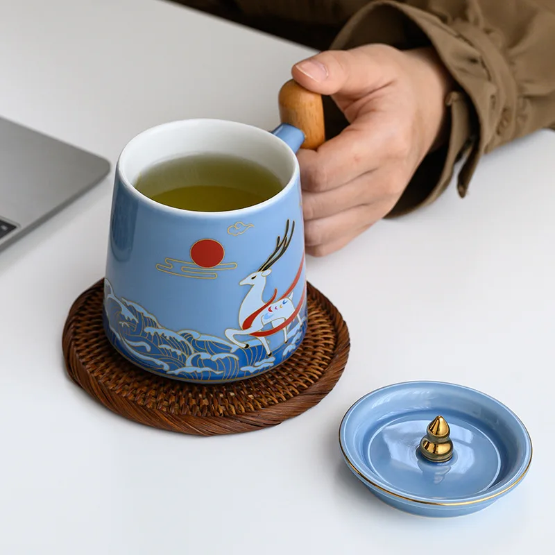 Бесплатная доставка керамическая чашка в национальном китайском модном стиле