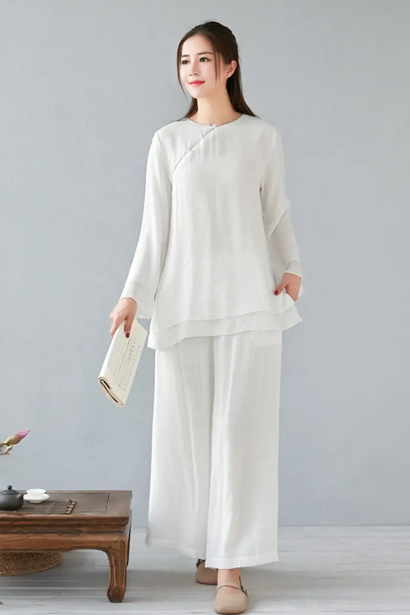 Комплект из двух предметов с длинным рукавом литературный однотонный комплект