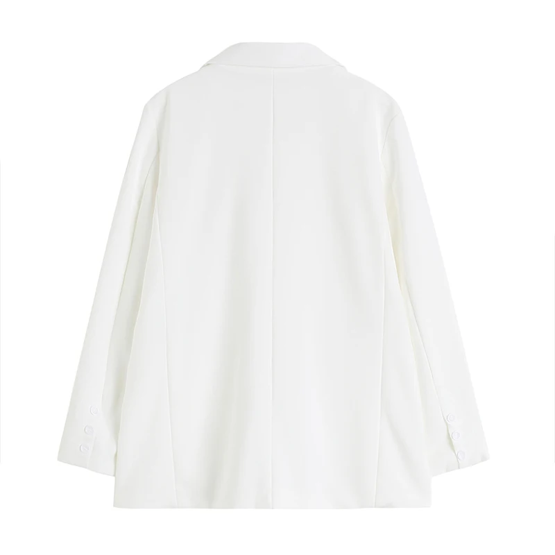 Женский двубортный блейзер с карманами повседневный однотонный в готическом