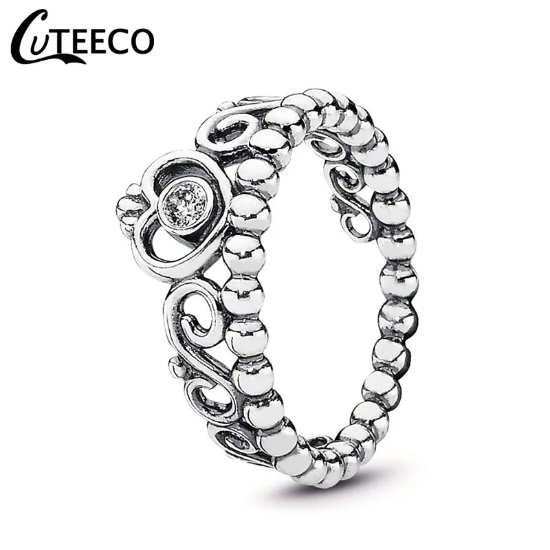 CUTEECO серебристый цвет прозрачный CZ обручальное кольцо для женщин подходит бренд кольца горячая Распродажа ювелирное обручальное кольцо дропшиппинг
