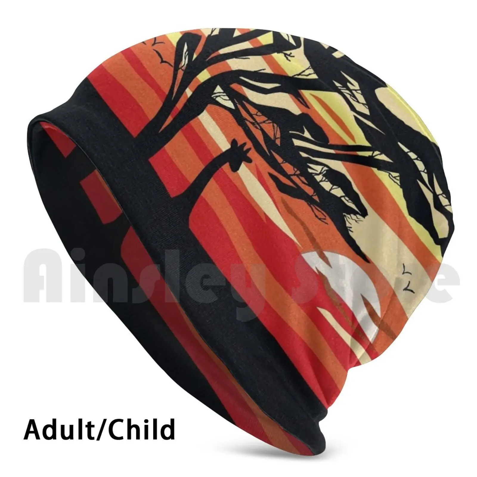 

African Sunset Beanies Knit Hat Hip Hop Sunsets Africa Giraffes Collages