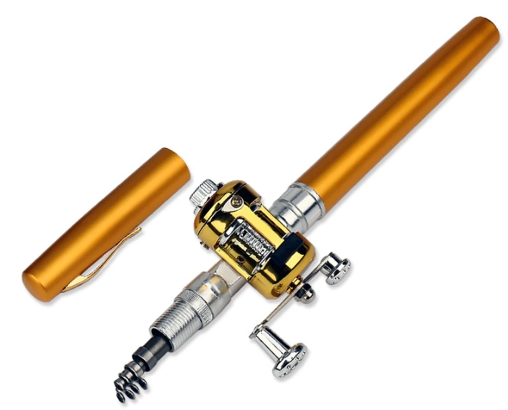 

Portable Mini Aluminum Alloy Pocket Pen Style Fishing Rods Telescopic Ultra Light Rod 1m Pole Outdoor Ice Bridge Raft Fishing