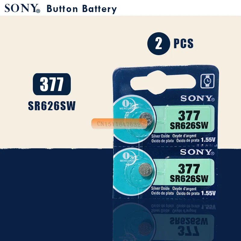 2 шт. Новинка SONY 377 SR626SW 626 SR626 V377 AG4 часы батарея Кнопка монета ячейка Сделано в Японии