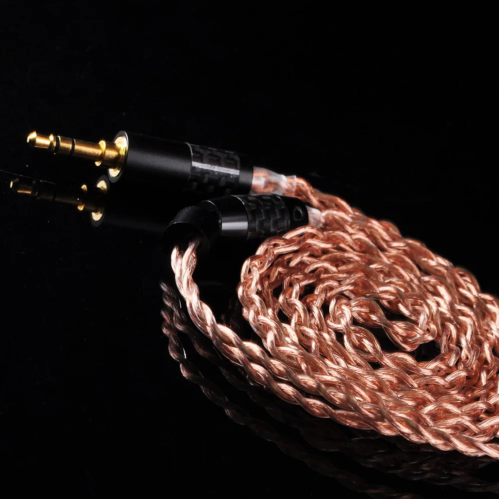 AK OFHC 24 AWG 6N высокой чистоты Медь кабель 2,5/3,5/4,4 мм балансный кабель для наушников с разъемом MMCX из Тайваня для HQ8 олова T2