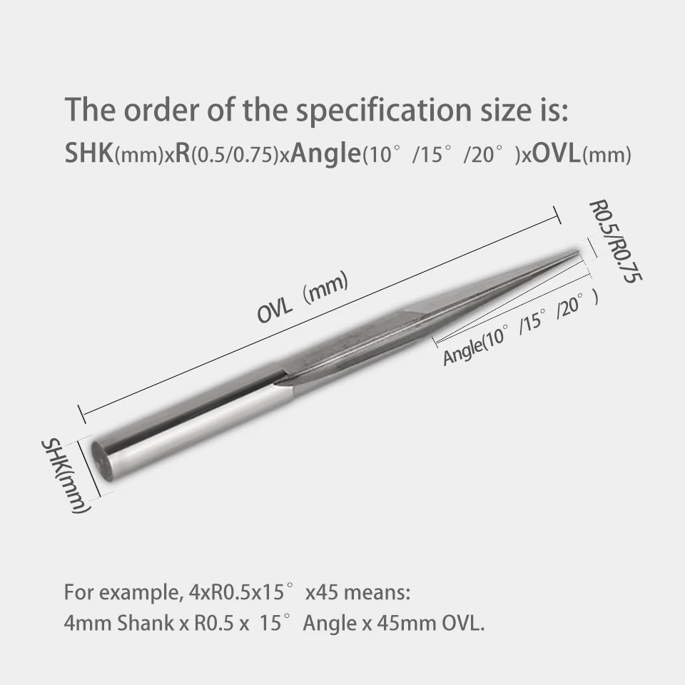 V-образная фреза с шариковым наконечником импортный материал глубокая