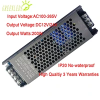 led power suppliers 200w output dc12v or 24v input voltage 100 265v pure copper mute with high qualtiy 3 years warranties