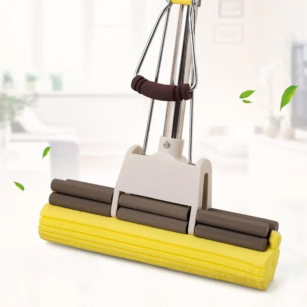 Floor Mop Sponge Mop Twist the Water Mops Microfibre Nozzle Flat Mop Floor Cleaner Sweeper Self-squeezing Without Hand Washing