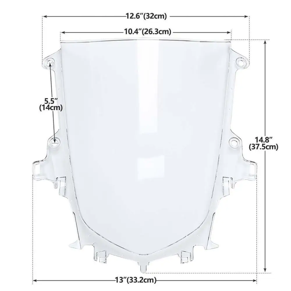 Черное прозрачное лобовое стекло для мотоцикла Yamaha YZF R1 2015-2019 2016 2017 2018 | Автомобили