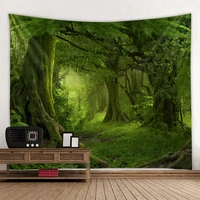 woods tapestry art deco blanket curtain hanging home bedroom living room decoration