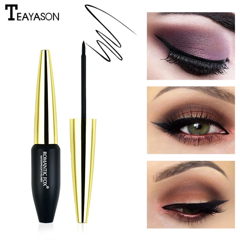 1 шт. жидкая подводка для глаз черная стойкая водостойкая не окрашивающая